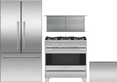 4 Piece Package Includes Refrigerator, Range, Hood And Dishwasher